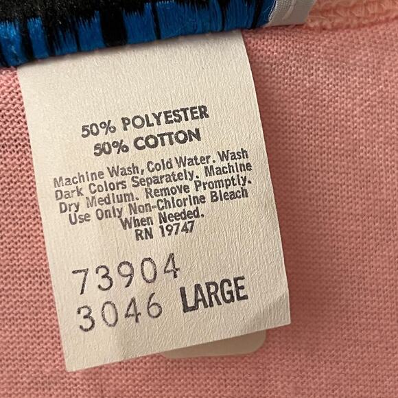 Elizabeth Adams Sport NEW VINTAGE Single Stitch Tee sz M Pastel Embroidery Shirt - Picture 9 of 10